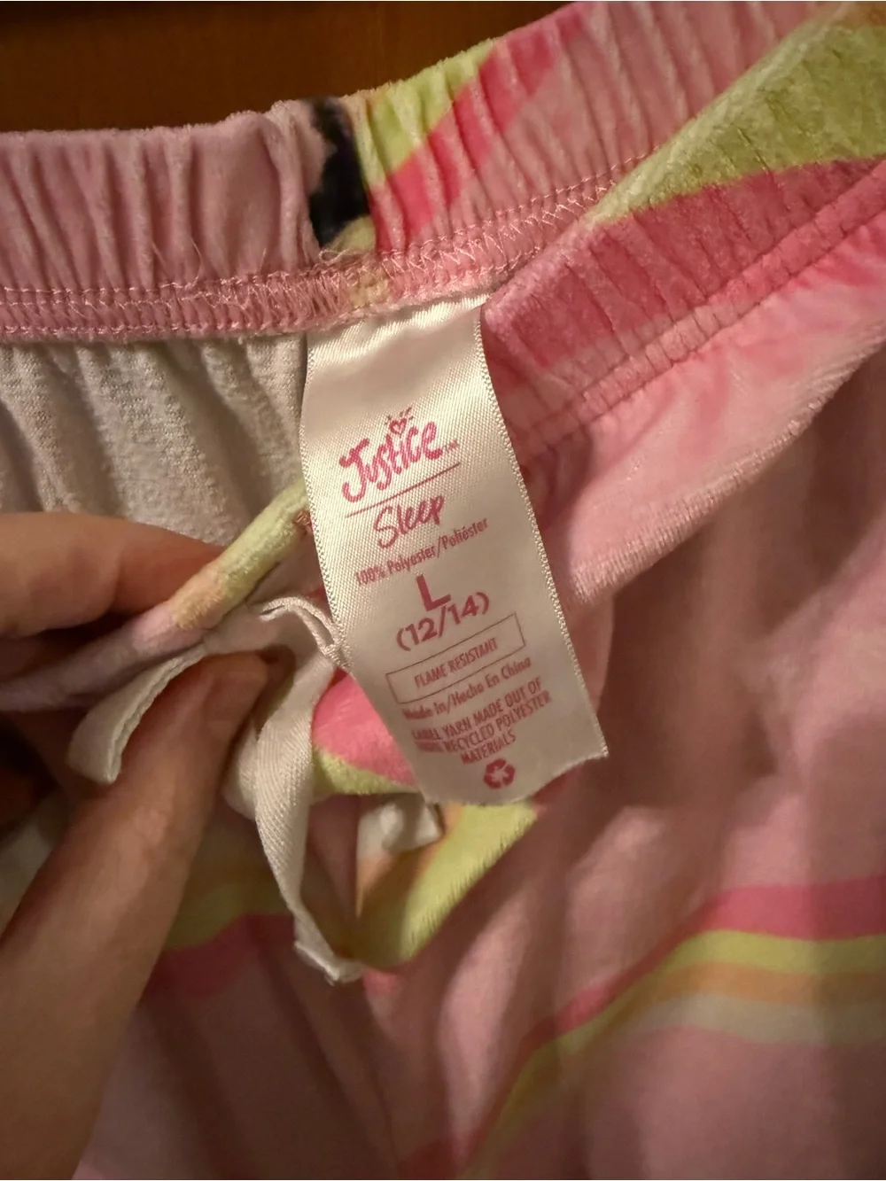 Justice Sleep Girls Cat Nap 2-Piece Pajama Set – Size Large (12/14) 🩷🐱
